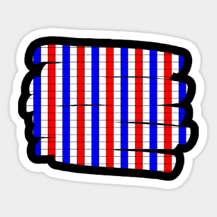 US flag colored lines Sticker